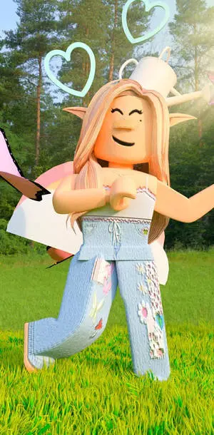 Aesthetic Roblox Girl On Grass