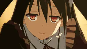 Glaring Girl with Mysterious Blue Eyes