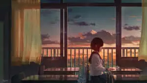 Anime Girl Inside The Room Crying