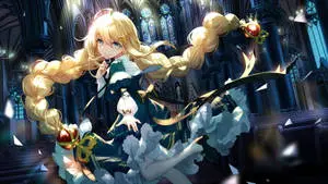 Anime Girl With Blonde Braids
