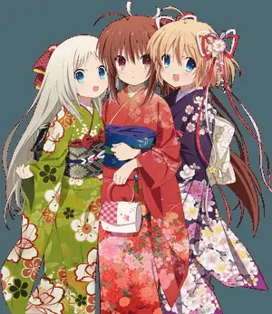 Anime Girlsin Traditional Kimonos
