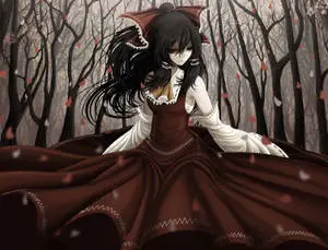 Anime Goth Girl In Brown PFP