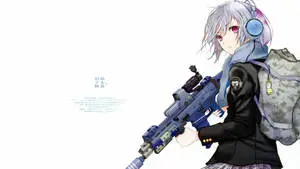 Anime Waifu With Machine Gun