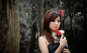 Asian Girl Dark Picture