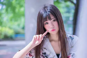 Asian Woman Wearing White Kimono