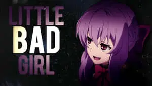 little bad girl - a girl with purple hair