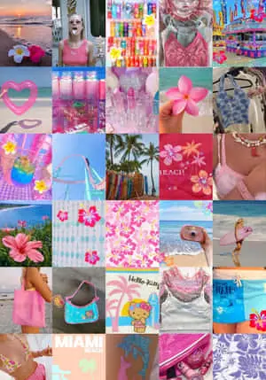 Beach Girl Aesthetic Collage