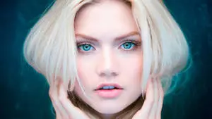 Beautiful Blonde With Short Haircut