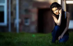 Beautiful Girl At Golden Hour