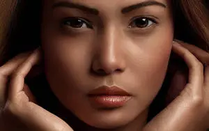 Beautiful Girl's Face Close Up 