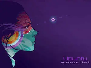 Beautiful Lady Ubuntu Art