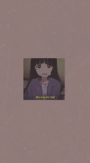 Beige Sad Aesthetic Anime Girl
