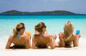 Bikini Girl Lying On The Beach