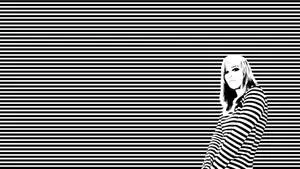 Black And White Stripe Girl