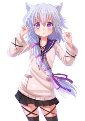 a girl with long hair and blue eyes
