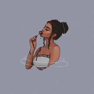 Embracing her beauty in her black girl aesthetic.