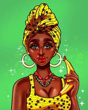 A Radiant Black Girl Showcasing Her Cultural Heritage