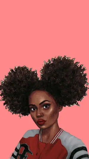 a girl with afro hair