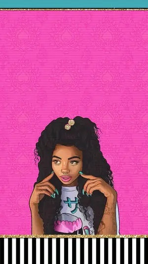 Black Girl Poking Cheeks