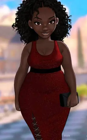 Black Girl Red Dress