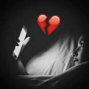 "Feeling the pains of lost love"
