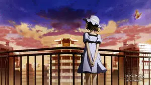 Cartoon Girl Alone In The City