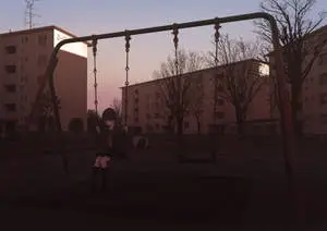 Cartoon Of Girl Alone At A Playground
