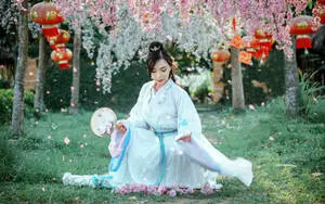 Enchanting Chinese Girl dressed in Traditional Attire