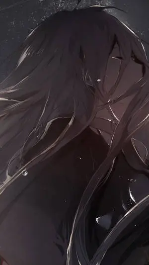 Close-Up Sad Anime Girl