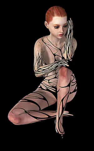 Contemplative Artistic Female Figure