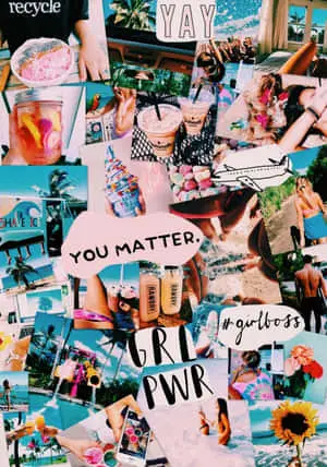 a collage of photos with the words you matter girl power