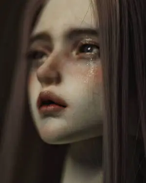 Crying Beautiful Doll Sad Eyes