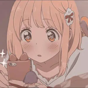 Cute Anime Girl PFP Yui Yamada Using Phone