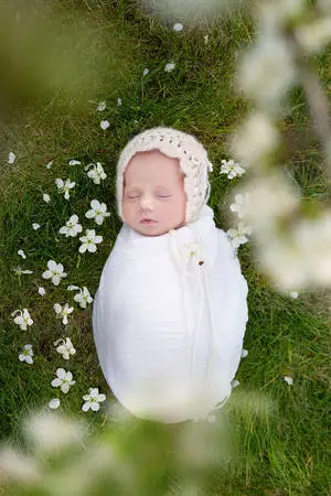 Cute Baby Girl Wrapped