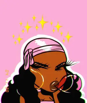 Cute Black Girl Animated Cartoon