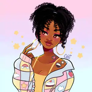 Radiant beauty with frisky curls