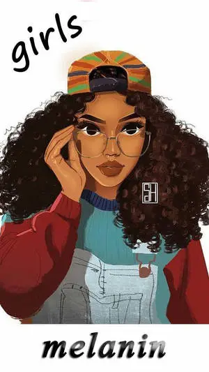 Cute Black Girl Melanin Art 