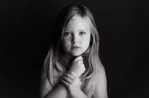 Cute Girl Black And White