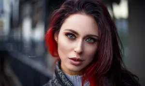 Cute Girl In Train Station