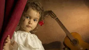 Captivating Melody: Cute Girl with Guitar