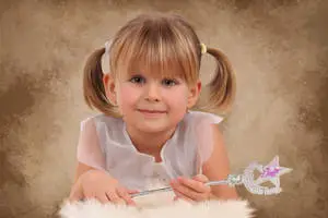 Cute Girl With Fairy Magic Wand