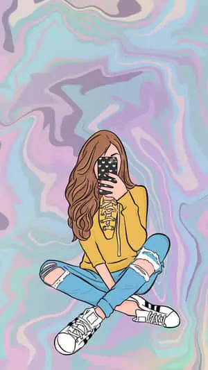 A fun and vibrant portrait of a cute girly in her natural setting