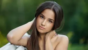 Fashion Forward Cute Woman with a Blurry Background