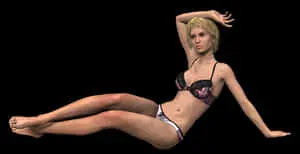 Elegant3 D Model Posein Bikini