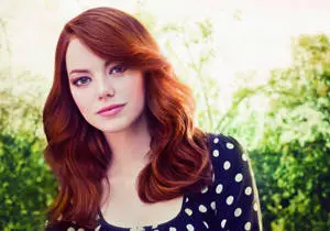 Emma Stone, a redhead girl with a charismatic personality.