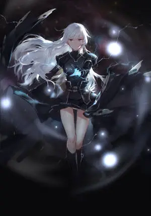 Fierce Yet Sad Anime Girl Black And White