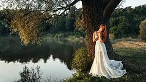 Girl Bride Alone