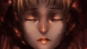 Girl Crying Closed Eyes Digital Art