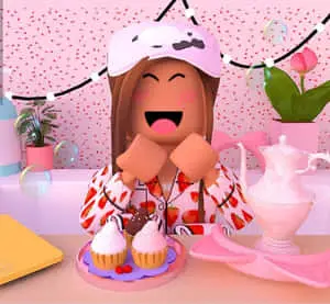 Girl Roblox With Three Cupcakes Picture