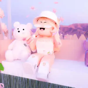 Girl Roblox With Teddy Bear Picture